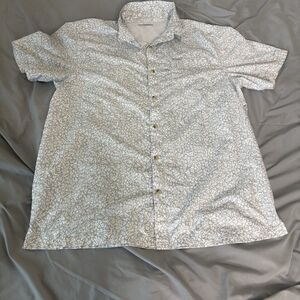 Columbia PFG Shirt Men's Large Super Bonehead All over Print Fishing Outdoor